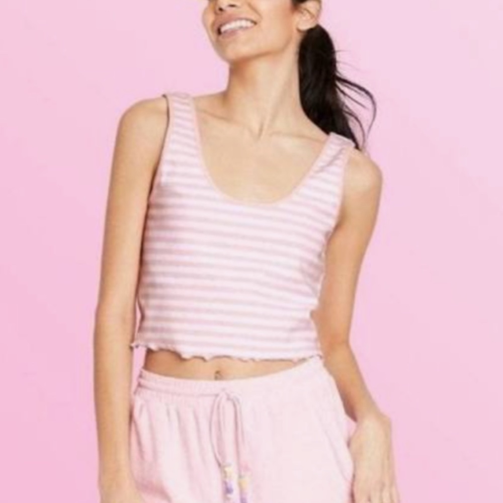 Stoney Clover Striped pink and white tank- Size 2X- NWT